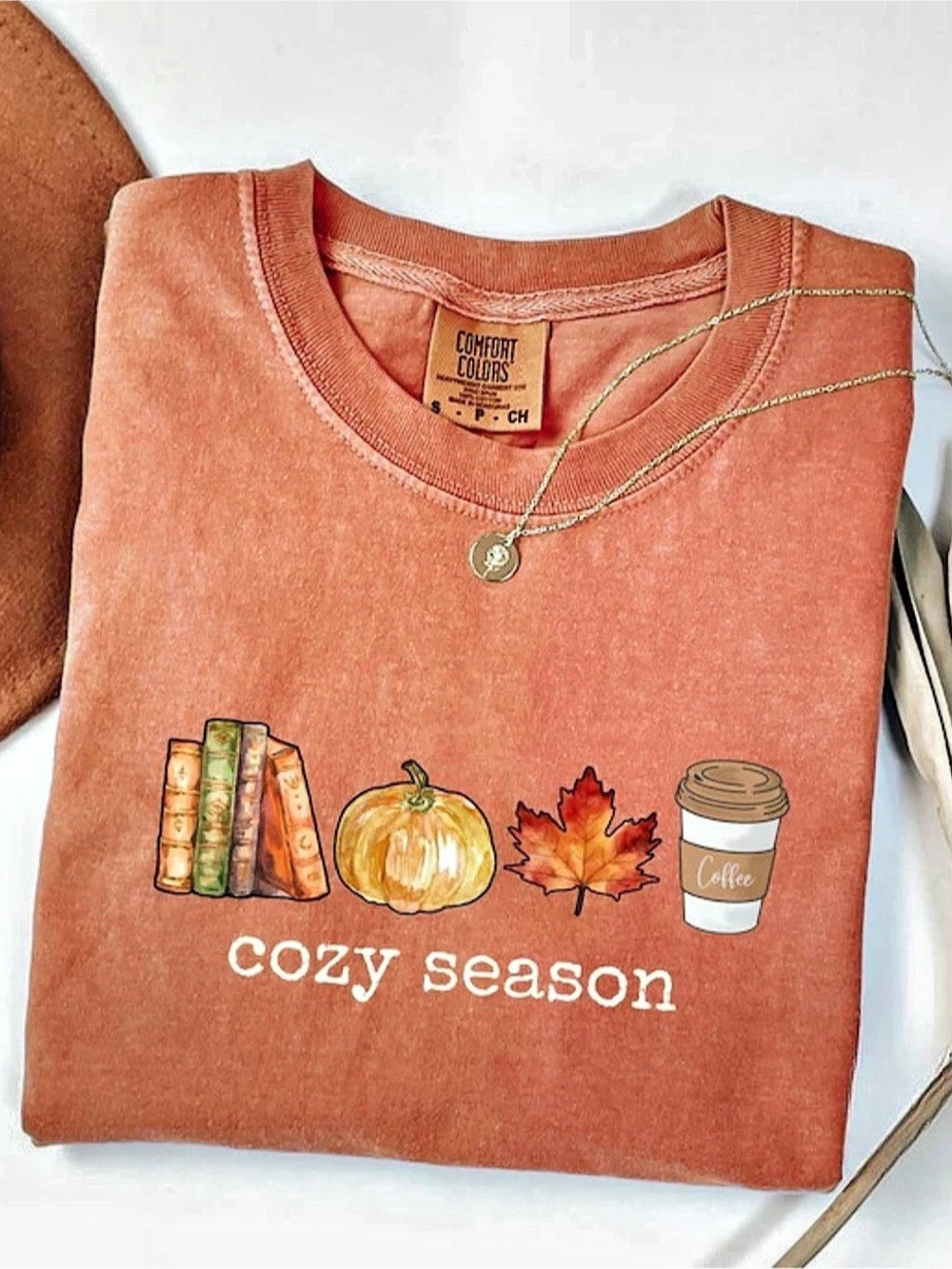 Comfort Colors Yam Cozy Season Graphic Tee